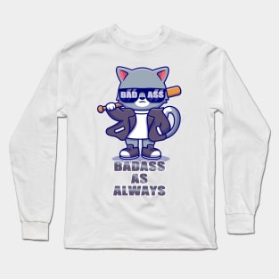 Badass Cat Long Sleeve T-Shirt